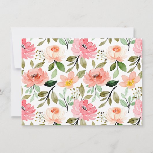 Invitation Parties scintillant rose et or moderne Brunch nupt (Dos)