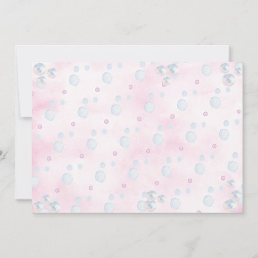 Invitation Parties scintillant rose et or Sirène photo 1er an (Dos)