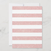 Invitation Parties scintillant rose et Rose rose or Invitatio (Dos)