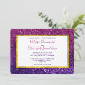 Invitation Parties scintillant rose et violet  Gemstones Mari (Debout devant)