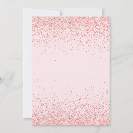 Invitation Parties scintillant rose étincelle Douce Un 1er an (Dos)