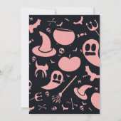 Invitation Parties scintillant rose Fantômes Octobre Baby sho (Dos)