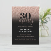 Invitation Parties scintillant rose Faux 30 & Flirty 30e anni (Debout devant)