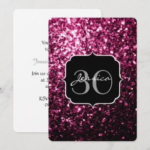 Invitation Parties scintillant rose foncé brillant scintille 