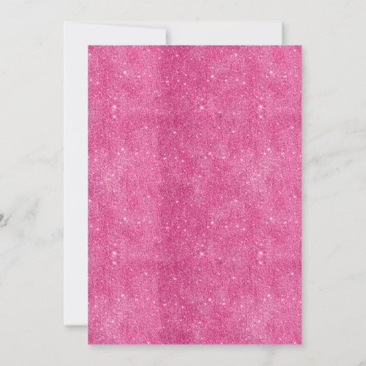 Invitation Parties scintillant rose Fourever une princesse An (Dos)