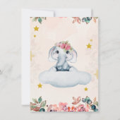 Invitation parties scintillant rose girly mignon baby shower (Dos)