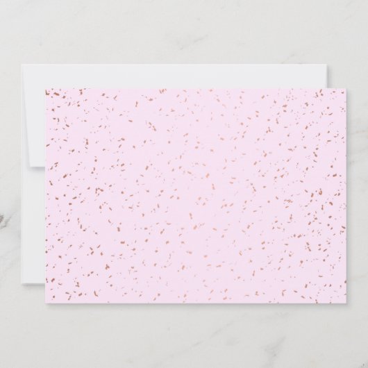 Invitation parties scintillant rose girly mignonne (Dos)