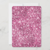 Invitation Parties scintillant rose Glam Coeur Anniversaire (Dos)