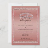 Invitation Parties scintillant rose Gold, Anneaux Argent Réce (Devant)