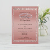 Invitation Parties scintillant rose Gold, Anneaux Argent Réce (Debout devant)