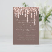 Invitation Parties scintillant Rose Gold Black Bridal Sweet (Debout devant)