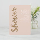 Invitation Parties scintillant Rose Gold Blush Glam Fête des  (Debout devant)