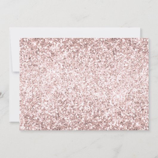 Invitation Parties scintillant rose Gold Blush Gown Quinceane (Dos)