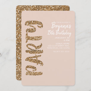 Invitation Parties scintillant Rose Gold Blush N'IMPORTE QUEL