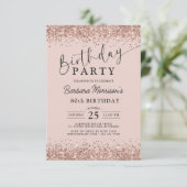 Invitation Parties scintillant rose Gold Blush n'importe quel (Debout devant)