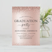 Invitation Parties scintillant rose Gold Blush Pink 2023 Grad (Debout devant)