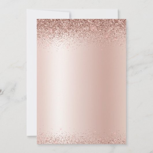 Invitation Parties scintillant rose Gold Blush Pink 2023 Grad (Dos)