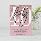 Invitation Parties scintillant rose Gold Blush Rose 40e anniv (Debout devant)