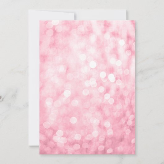 Invitation Parties scintillant Rose Gold Faux Lumières Douce (Dos)