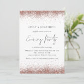 Invitation Parties scintillant rose Gold Frontières Mariage S (Debout devant)