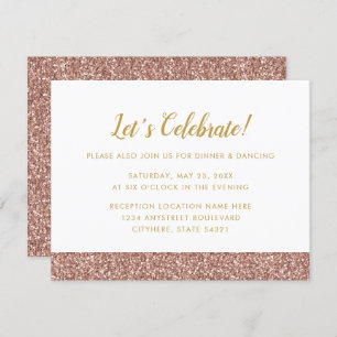 Invitation Parties scintillant rose Gold & Gold A2