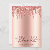 Invitation Parties scintillant Rose Gold Graduation Invitatio (Dos)