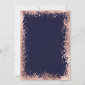 Invitation Parties scintillant rose Gold Marine Splatter Mari (Dos)