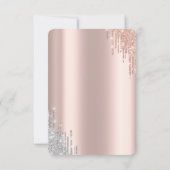 Invitation Parties scintillant  Rose Gold Robe Sweet 16 RSVP (Dos)