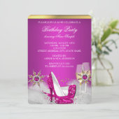 Invitation Parties scintillant Rose Haut talon Silver Gold Ch (Debout devant)