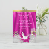 Invitation Parties scintillant Rose Haut talons Gold Champagn (Debout devant)
