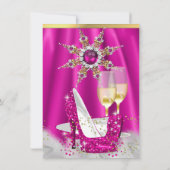 Invitation Parties scintillant Rose Haut talons Gold Champagn (Dos)