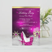 Invitation Parties scintillant rose haute talon Chaussures Si (Debout devant)