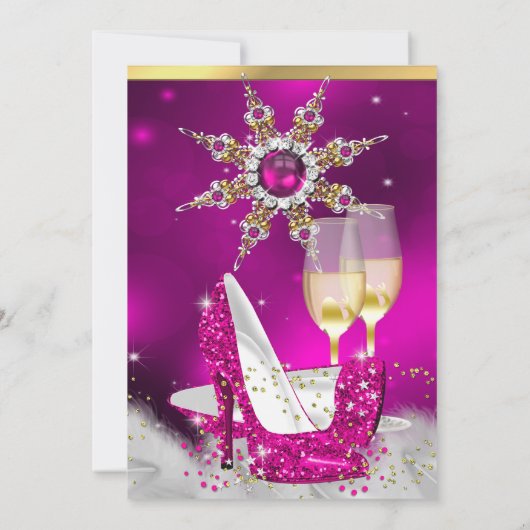 Invitation Parties scintillant rose haute talon Chaussures Si (Dos)