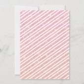 Invitation Parties scintillant rose Lapin Floral Premier Anni (Dos)