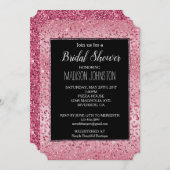 Invitation Parties scintillant rose Leopard Ombre (Devant / Derrière)