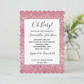 Invitation Parties scintillant rose Leopard Ombre (Debout devant)