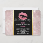 Invitation Parties scintillant rose lèvres et Rose Gold Tropi (Devant)