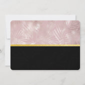 Invitation Parties scintillant rose lèvres et Rose Gold Tropi (Dos)