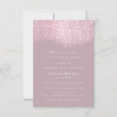 Invitation Parties scintillant Rose Mauve Gris Blanc Pastel F (Devant)