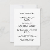 Invitation Parties scintillant rose moderne Script Photo Grad (Dos)