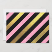 Invitation Parties scintillant rose N'importe quel âge Photo  (Dos)