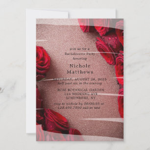 Invitation Parties scintillant rose or avec Wedding shower Re