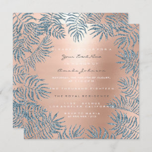 Invitation Parties scintillant rose or Blush Poudre Floral bl