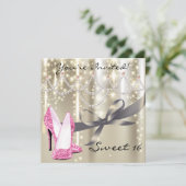 Invitation Parties scintillant rose or brillant Chaussures Sw (Debout devant)