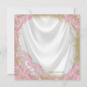 Invitation Parties scintillant rose or Chaussure Pearl Baby s (Dos)