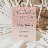 Invitation parties scintillant rose or faux rose ombre 40e an