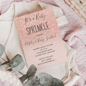 Invitation parties scintillant rose or faux rose ombre bébé s