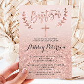 Invitation parties scintillant rose or faux rose ombre girly