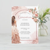 Invitation Parties scintillant rose or Gown Blush Floral Quin (Debout devant)
