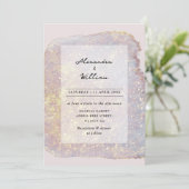 Invitation Parties scintillant rose or moderne Pastel violet (Debout devant)